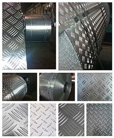 China Fireproof 5 Bar Aluminum Tread Plate , Aluminum Diamond Plate Wall Panels  supplier