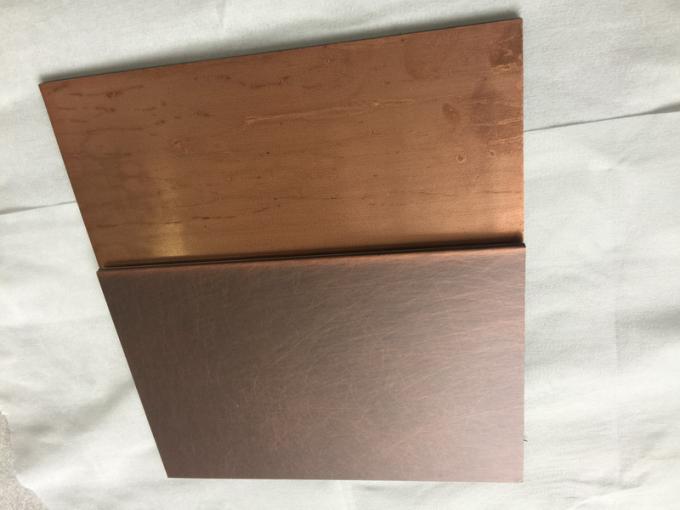Red Copper Copper Decorative Wall Panels , Insulated Composite Cladding